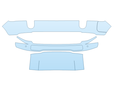 PAINT PROTECTION KIT - 2025 RIVIAN R1T ADVENTURE PACKAGE BUMPER WITH SENSORS - PRECUT PPF CLEAR BRA WRAP