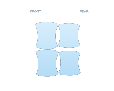 PAINT PROTECTION KIT - 2023 SUBARU CROSSTREK CONVENIENCE DOOR CUPS - PRECUT PPF CLEAR BRA WRAP