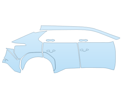 PAINT PROTECTION KIT - 2023 TOYOTA BZ4X LIMITED PASSENGER SIDE - PRECUT PPF CLEAR BRA WRAP