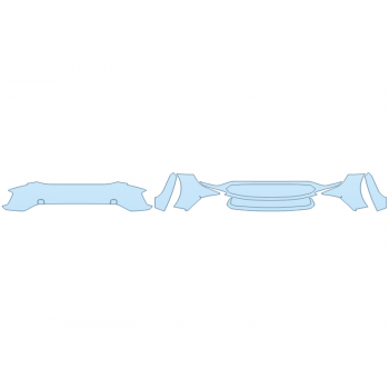 PAINT PROTECTION KIT - 2023 TOYOTA BZ4X XLE BUMPER (MULTI PIECE) - PRECUT PPF CLEAR BRA WRAP