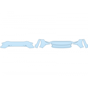 PAINT PROTECTION KIT - 2023 TOYOTA BZ4X XLE BUMPER (MULTI PIECE)WITH SENSORS - PRECUT PPF CLEAR BRA WRAP