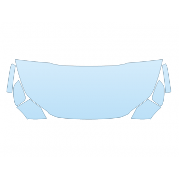 PAINT PROTECTION KIT - 2023 TOYOTA BZ4X XLE HOOD FENDERS MIRRORS 30 IN(WRAPPED EDGES) - PRECUT PPF CLEAR BRA WRAP