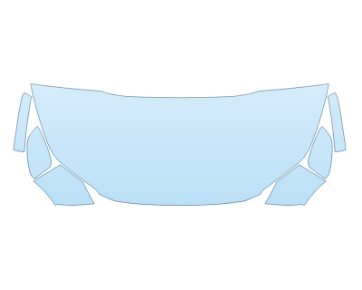 PAINT PROTECTION KIT - 2023 TOYOTA BZ4X XLE HOOD FENDERS MIRRORS 30 IN(WRAPPED EDGES) - PRECUT PPF CLEAR BRA WRAP