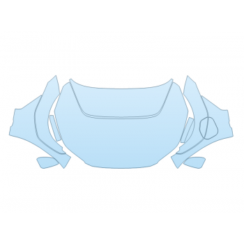 PAINT PROTECTION KIT - 2023 TOYOTA BZ4X XLE FULL HOOD FENDERS MIRRORS(WRAPPED EDGES) - PRECUT PPF CLEAR BRA WRAP