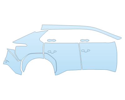 PAINT PROTECTION KIT - 2023 TOYOTA BZ4X XLE PASSENGER SIDE - PRECUT PPF CLEAR BRA WRAP