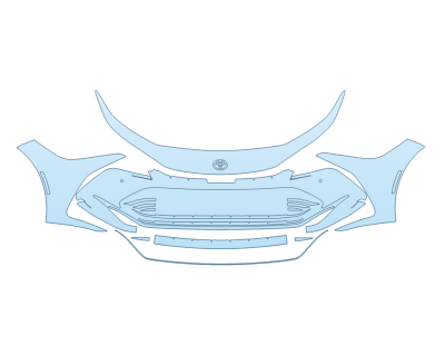 PAINT PROTECTION KIT - 2023 TOYOTA CROWN LIMITED BUMPER WITH SENSORS - PRECUT PPF CLEAR BRA WRAP