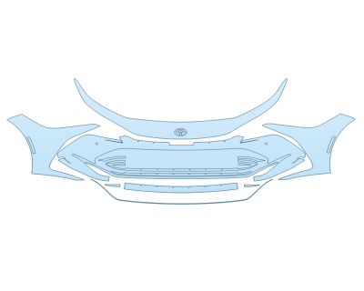 PAINT PROTECTION KIT - 2023 TOYOTA CROWN XLE BUMPER WITH SENSORS - PRECUT PPF CLEAR BRA WRAP