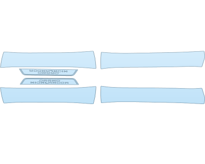 PAINT PROTECTION KIT - 2023 TOYOTA GRAND HIGHLANDER HYBRID LIMITED DOOR SILLS - PRECUT PPF CLEAR BRA WRAP