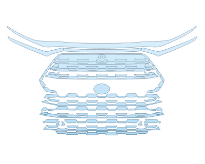 PAINT PROTECTION KIT - 2023 TOYOTA GRAND HIGHLANDER HYBRID MAX LIMITED GRILL - PRECUT PPF CLEAR BRA WRAP