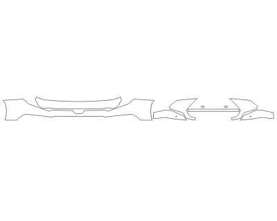 2023 TOYOTA GRAND HIGHLANDER HYBRID MAX PLATINUM BUMPER (MULTI PIECE)WITH SENSORS