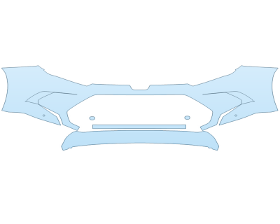 PAINT PROTECTION KIT - 2023 TOYOTA GRAND HIGHLANDER HYBRID MAX PLATINUM BUMPER WITH SENSORS - PRECUT PPF CLEAR BRA WRAP