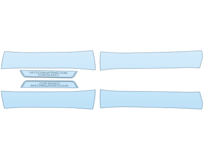 PAINT PROTECTION KIT - 2023 TOYOTA GRAND HIGHLANDER HYBRID MAX PLATINUM DOOR SILLS - PRECUT PPF CLEAR BRA WRAP