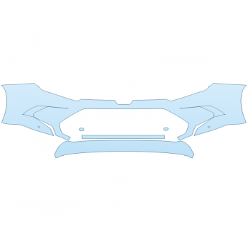 PAINT PROTECTION KIT - 2023 TOYOTA GRAND HIGHLANDER HYBRID XLE BUMPER WITH SENSORS - PRECUT PPF CLEAR BRA WRAP