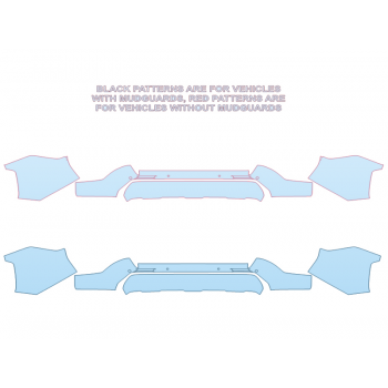 PAINT PROTECTION KIT - 2023 TOYOTA RAV4 PRIME SE REAR BUMPER WITH SENSORS - PRECUT PPF CLEAR BRA WRAP