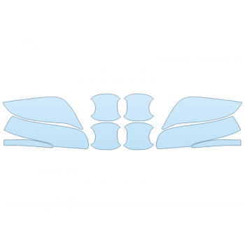 PAINT PROTECTION KIT - 2023 TOYOTA RAV4 PRIME SE MIRRORS DOOR CUPS - PRECUT PPF CLEAR BRA WRAP