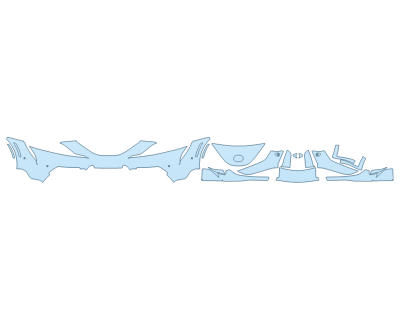 Precut PPF Kit – Clear Bra Paint Protection Film PAINT PROTECTION KIT - 2023 TOYOTA SUPRA 3 BUMPER (MULTI PIECE)WITH SENSORS - PRECUT PPF CLEAR BRA WRAP
