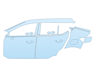 PAINT PROTECTION KIT - 2023 VOLVO C40 RECHARGE CORE DRIVER SIDE - PRECUT PPF CLEAR BRA WRAP
