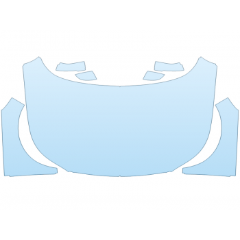 PAINT PROTECTION KIT - 2023 VOLVO C40 RECHARGE CORE FULL HOOD FENDERS MIRRORS(WRAPPED EDGES) - PRECUT PPF CLEAR BRA WRAP