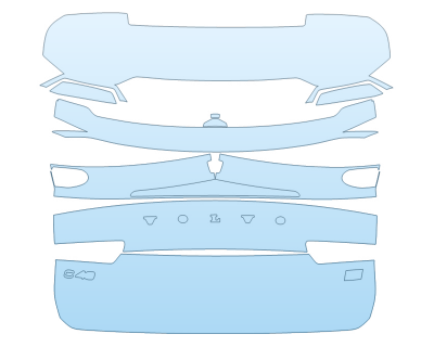 PAINT PROTECTION KIT - 2023 VOLVO C40 RECHARGE CORE REAR HATCH W/EMBLEMS - PRECUT PPF CLEAR BRA WRAP
