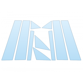 PAINT PROTECTION KIT - 2023 VOLVO C40 RECHARGE CORE B PILLARS - PRECUT PPF CLEAR BRA WRAP