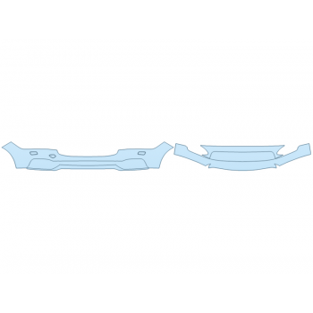 PAINT PROTECTION KIT - 2025 VOLVO S90 PLUS BUMPER (MULTI PIECE) WASHERS - PRECUT PPF CLEAR BRA WRAP