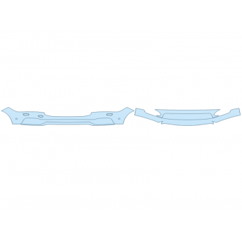 PAINT PROTECTION KIT - 2023 VOLVO S90 ULTIMATE BUMPER (MULTI PIECE) WASHERSWITH SENSORS - PRECUT PPF CLEAR BRA WRAP