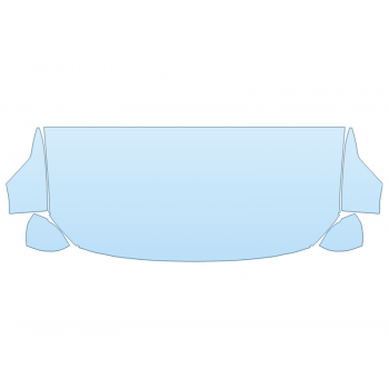 2025 VOLVO S90 ULTIMATE HOOD FENDERS MIRRORS 30 IN(WRAPPED EDGES) - PRECUT PPF CLEAR BRA WRAP