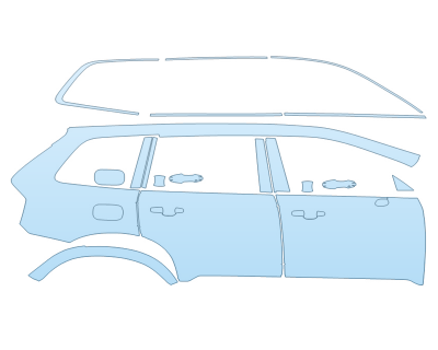PAINT PROTECTION KIT - 2023 VOLVO XC90 CORE PASSENGER SIDE - PRECUT PPF CLEAR BRA WRAP