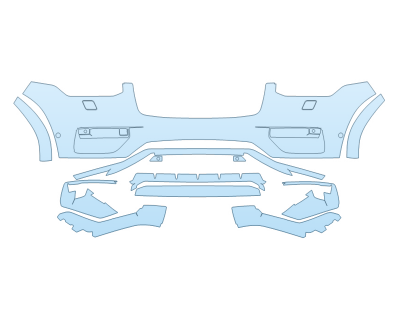 PAINT PROTECTION KIT - 2023 VOLVO XC90 PLUS BUMPER WASHERSWITH SENSORS - PRECUT PPF CLEAR BRA WRAP