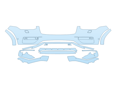 PAINT PROTECTION KIT - 2023 VOLVO XC90 ULTIMATE BUMPER WASHERSWITH SENSORS - PRECUT PPF CLEAR BRA WRAP