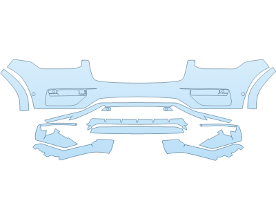 PAINT PROTECTION KIT - 2023 VOLVO XC90 RECHARGE CORE BUMPER WITH SENSORS - PRECUT PPF CLEAR BRA WRAP