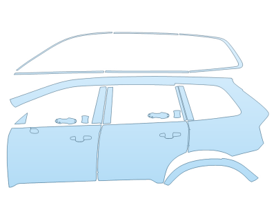PAINT PROTECTION KIT - 2023 VOLVO XC90 RECHARGE CORE DRIVER SIDE - PRECUT PPF CLEAR BRA WRAP