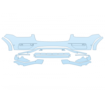 PAINT PROTECTION KIT - 2023 VOLVO XC90 RECHARGE PLUS BUMPER WITH SENSORS - PRECUT PPF CLEAR BRA WRAP