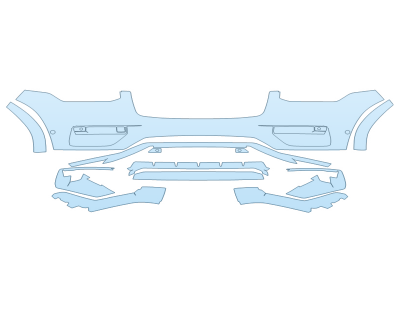 PAINT PROTECTION KIT - 2023 VOLVO XC90 RECHARGE PLUS BUMPER WITH SENSORS - PRECUT PPF CLEAR BRA WRAP