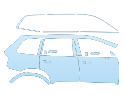 PAINT PROTECTION KIT - 2023 VOLVO XC90 RECHARGE PLUS PASSENGER SIDE - PRECUT PPF CLEAR BRA WRAP