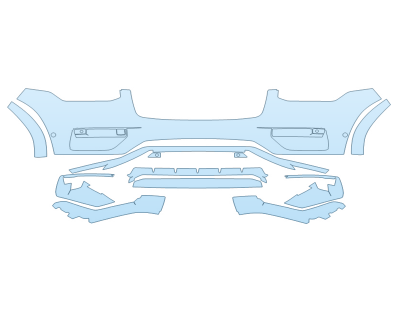 PAINT PROTECTION KIT - 2023 VOLVO XC90 RECHARGE ULTIMATE BUMPER WITH SENSORS - PRECUT PPF CLEAR BRA WRAP