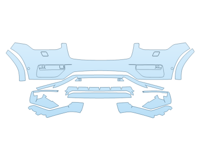 PAINT PROTECTION KIT - 2023 VOLVO XC90 RECHARGE ULTIMATE BUMPER WASHERSWITH SENSORS - PRECUT PPF CLEAR BRA WRAP