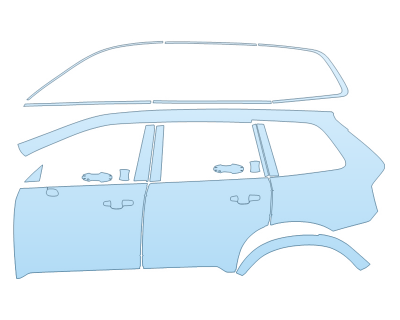 PAINT PROTECTION KIT - 2023 VOLVO XC90 RECHARGE ULTIMATE DRIVER SIDE - PRECUT PPF CLEAR BRA WRAP
