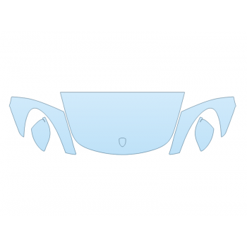 2025 PORSCHE 718 BOXSTER HOOD FENDERS MIRRORS WRAPPED EDGES 24 INCH - PRECUT PPF CLEAR BRA WRAP