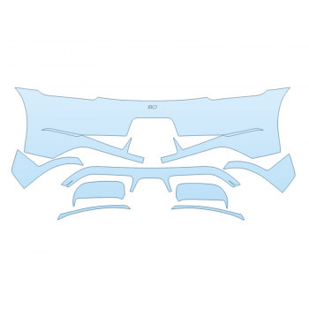 PAINT PROTECTION KIT - 2024 PORSCHE 718 CAYMAN GTS 4.0 REAR BUMPER W/ EMBLEM - PRECUT PPF CLEAR BRA WRAP