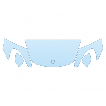 PAINT PROTECTION KIT - 2024 PORSCHE 718 CAYMAN GTS 4.0 HOOD FENDERS MIRRORS 24 INCH WRAPPED EDGES - PRECUT PPF CLEAR BRA WRAP