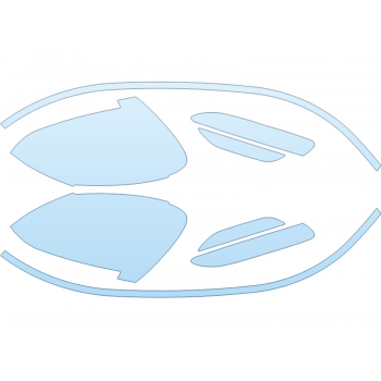 2025 PORSCHE 911 CARRERA MIRRORS and DOOR CUPS DOOR EDGES - PRECUT PPF CLEAR BRA WRAP
