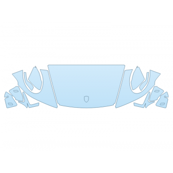 PAINT PROTECTION KIT - 2024 PORSCHE 911 CARRERA 4 GTS CABRIOLET HOOD FENDERS MIRRORS 24 INCH WRAPPED EDGES - PRECUT PPF CLEAR BRA WRAP