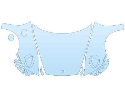 PAINT PROTECTION KIT - 2024 PORSCHE 911 CARRERA 4 GTS CABRIOLET FULL HOOD FENDERS MIRRORS WRAPPED EDGES - PRECUT PPF CLEAR BRA WRAP