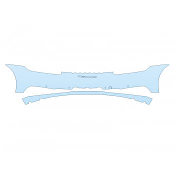 2025 PORSCHE 911 CARRERA 4S REAR BUMPER WITH PARKING SENSORS - PRECUT PPF CLEAR BRA WRAP