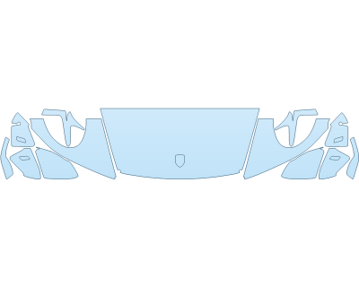 PAINT PROTECTION KIT - 2024 PORSCHE 911 CARRERA CABRIOLET HOOD FENDERS MIRRORS 18 INCH WRAPPED EDGES - PRECUT PPF CLEAR BRA WRAP