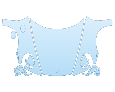 PAINT PROTECTION KIT - 2024 PORSCHE 911 CARRERA CABRIOLET FULL HOOD FENDERS MIRRORS WRAPPED EDGES WITH SEAMS - PRECUT PPF CLEAR BRA WRAP