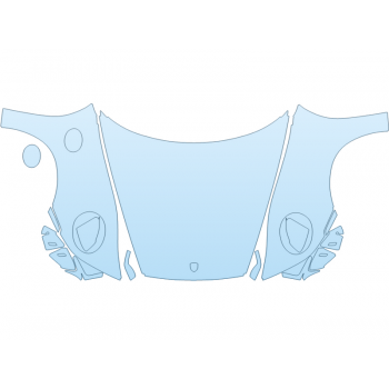 PAINT PROTECTION KIT - 2024 PORSCHE 911 CARRERA GTS CABRIOLET FULL HOOD FENDERS MIRRORS WRAPPED EDGES - PRECUT PPF CLEAR BRA WRAP