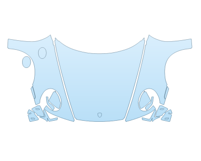 PAINT PROTECTION KIT - 2024 PORSCHE 911 CARRERA GTS CABRIOLET FULL HOOD FENDERS MIRRORS WRAPPED EDGES WITH SEAMS - PRECUT PPF CLEAR BRA WRAP