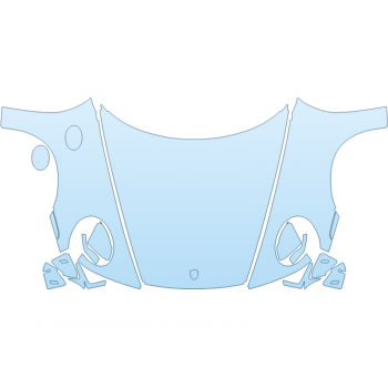 PAINT PROTECTION KIT - 2024 PORSCHE 911 CARRERA T CABRIOLET FULL HOOD FENDERS MIRRORS WRAPPED EDGES WITH SEAMS - PRECUT PPF CLEAR BRA WRAP